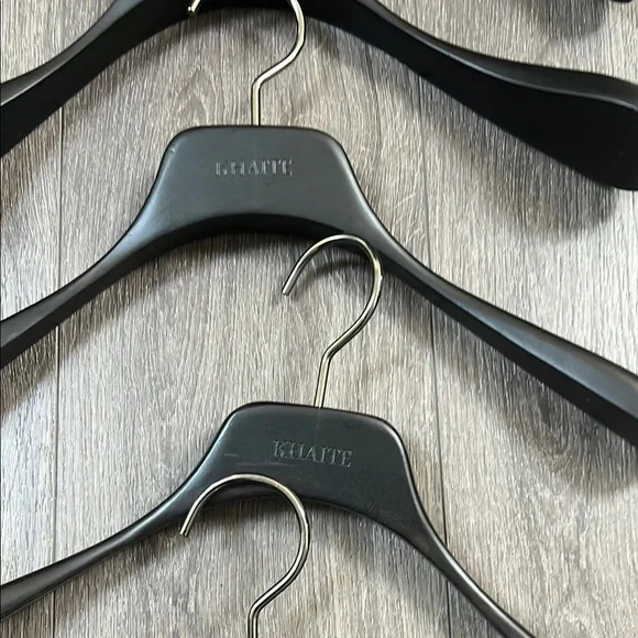 KHAITE Black Wooden Hangers